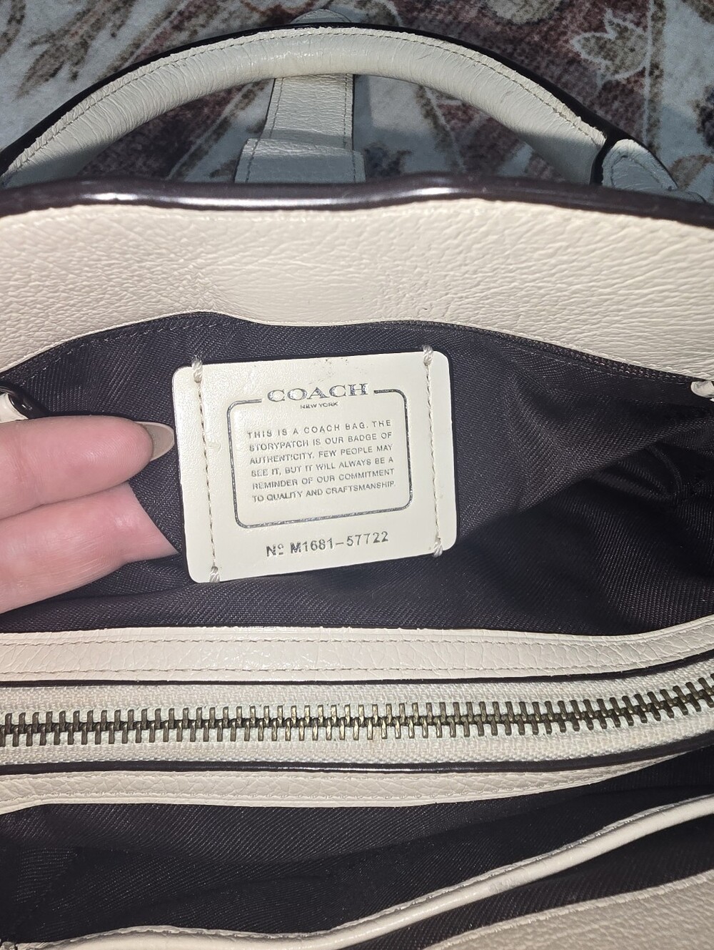 Coach 57722 Mercer 24 Leather Sachel In Chalk - Picture 6 of 11